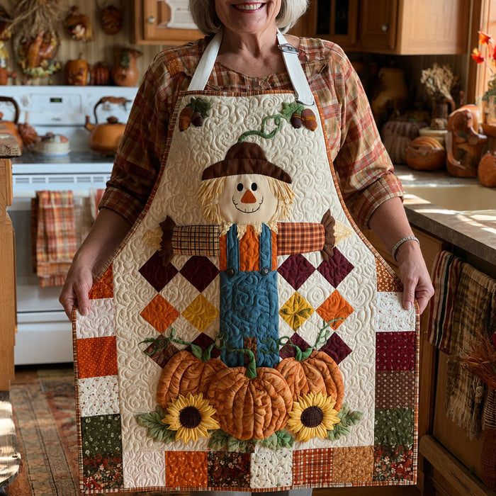 Smiling Sunflower Quilted Kitchen Apron