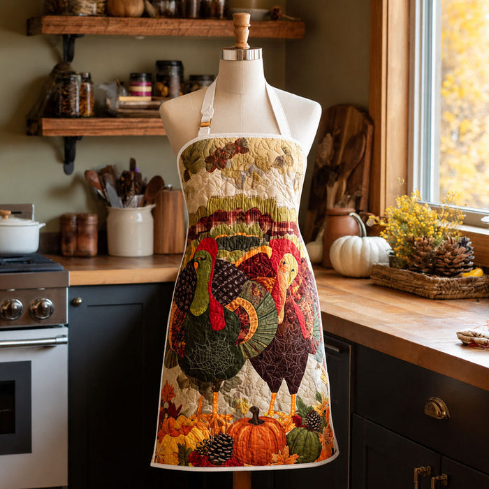 Gratitude Quilted Kitchen Apron