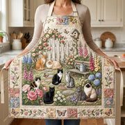 Happy Crew Quilted Kitchen Apron