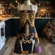 Vintage Skeletons Quilted Kitchen Apron