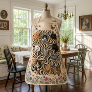 Quilted Kitchen Apron: 'Cat Paradise'
