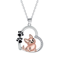 Friendly Heart Dog Collar in Rose Gold