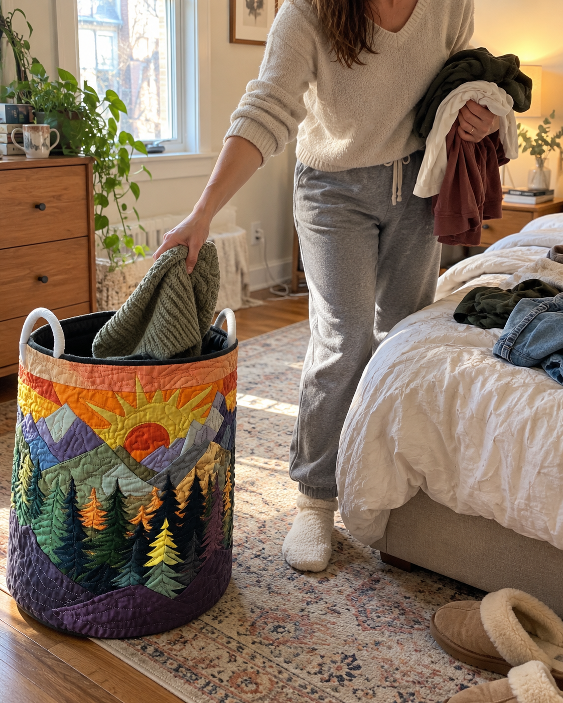 Forest Glow Laundry Basket