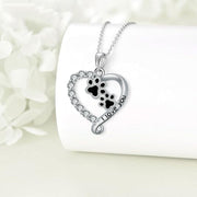 Friendship Bear Necklace in Silver and Black