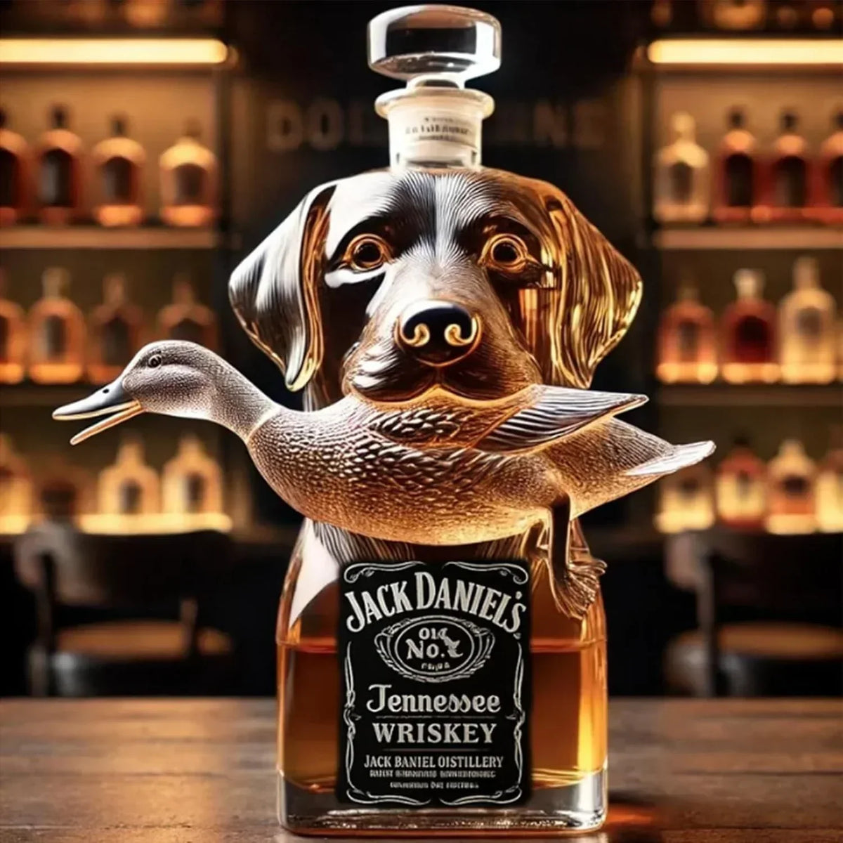 Brave Duck Whisky Bottle