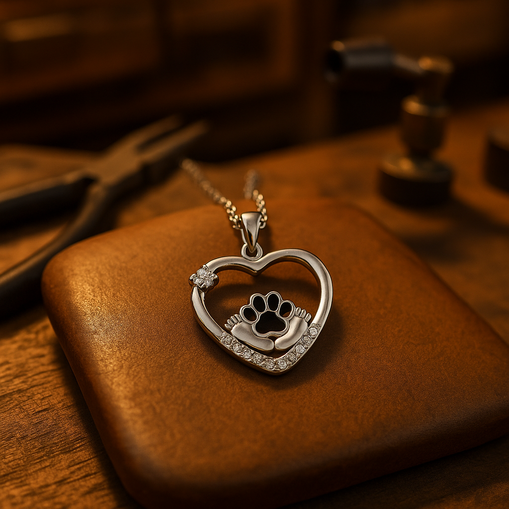 Paw chain with zirconia - Loyal companions
