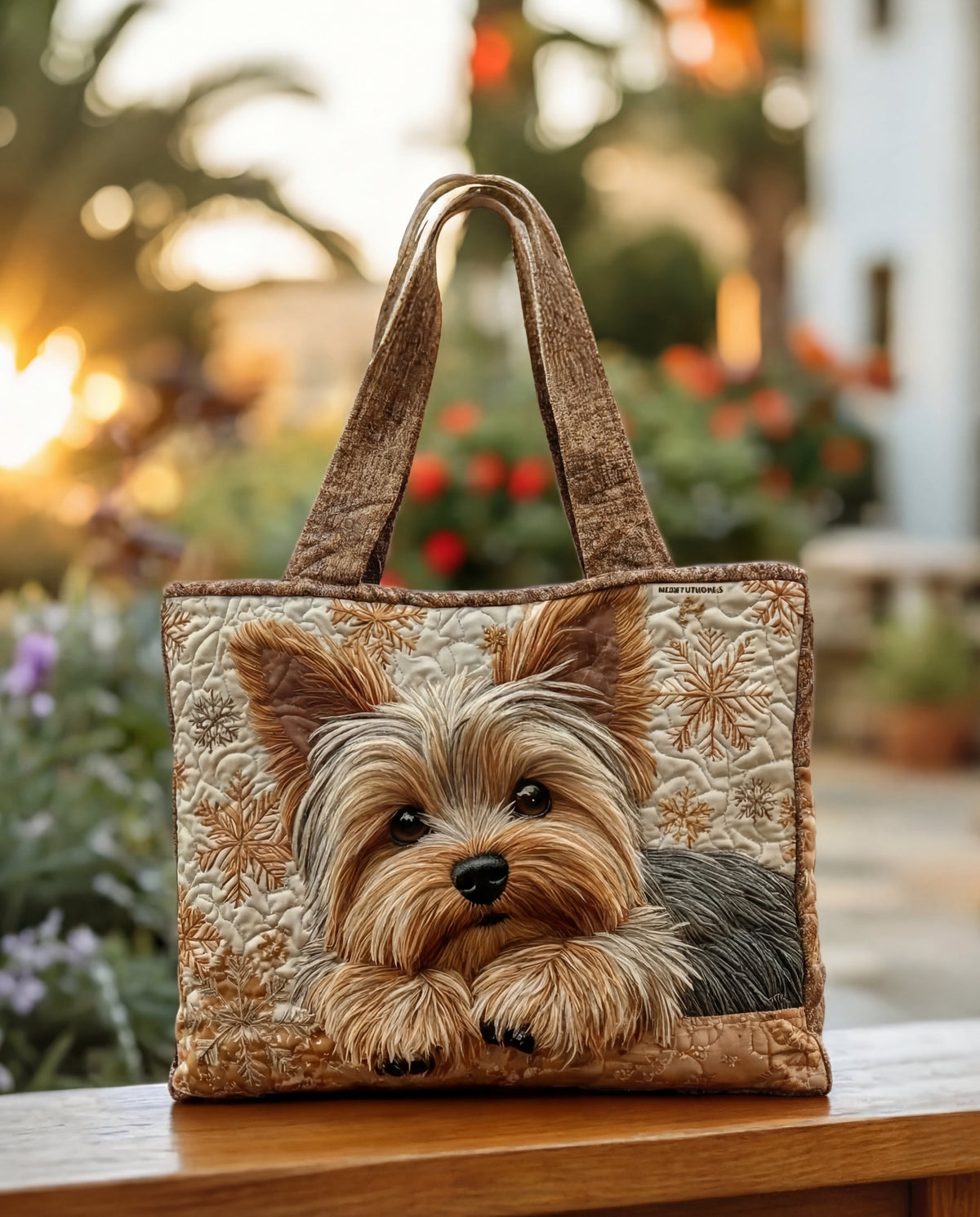 Quilted Handmade Bag “Shiny Yorkie”