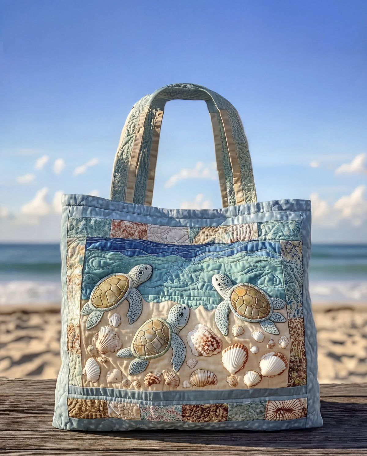 Quilted Handmade Bag "Tortuga"