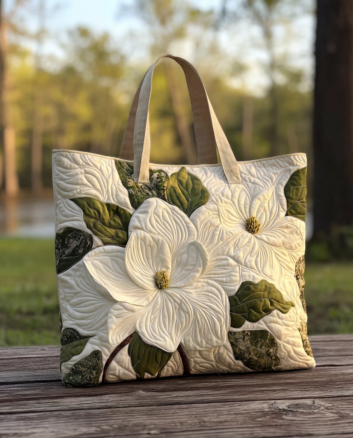 Quilted Handmade Bag "Floral Design"