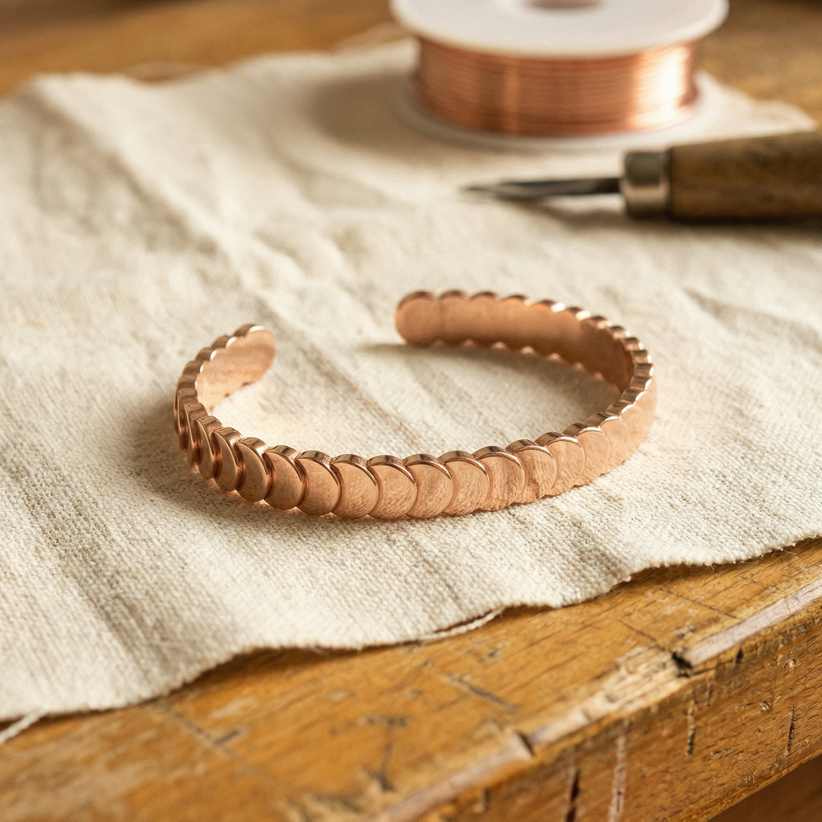 Scaled Bronze Bracelet