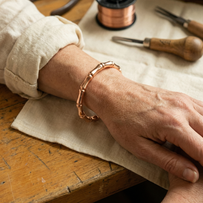 Hammered Bronze Bracelet