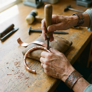 Hammered Bronze Bracelet