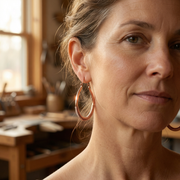 Spiral Design Bronze Drop Earrings