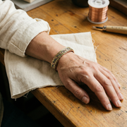 Three-Tone Woven Copper Bracelet