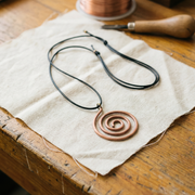 Spiral Design Bronze Necklace