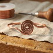 Spiral Design Bronze Ankle Bracelet
