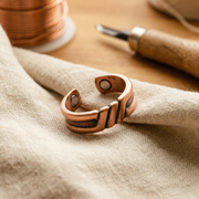 Diagonal Grooved Bronze Magnetic Ring