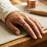 Woven Pattern Bronze Ring
