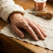 Mesh-Designed Bronze Magnetic Ring