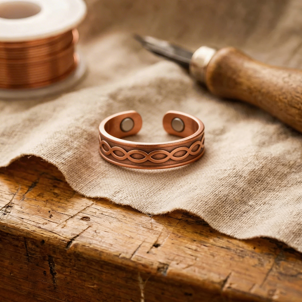 Woven Pattern Bronze Ring