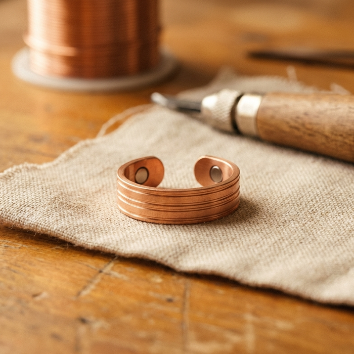 Three-Groove Bronze Magnetic Ring