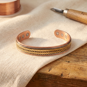 Braided Center Bronze Bracelet