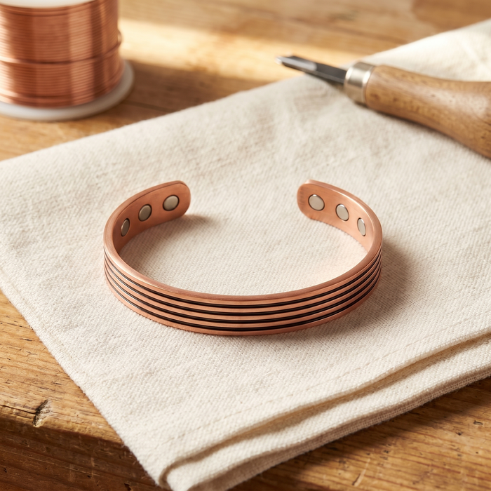 Five-Line Bronze Bracelet