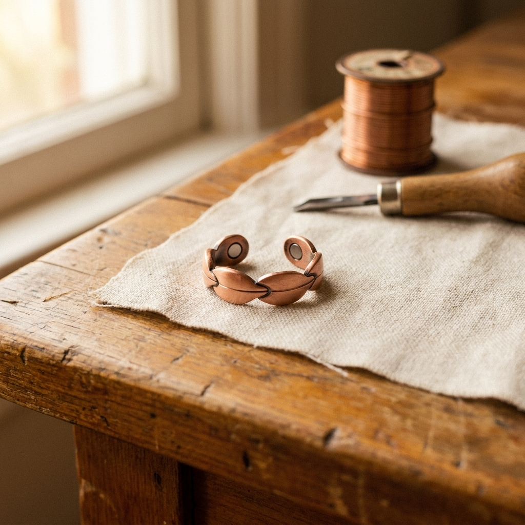 Handcrafted Copper Knit Ring
