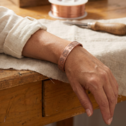 Relief-Printed Bronze Bracelet