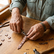 Men's Relief-Designed Bronze Bracelet