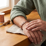 Men's Rope-Designed Bronze Bracelet
