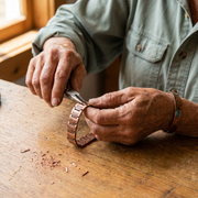 Men's River-Inspired Bronze Bracelet
