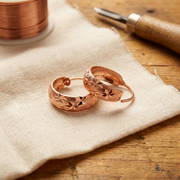 Engraved Star Bronze Earrings