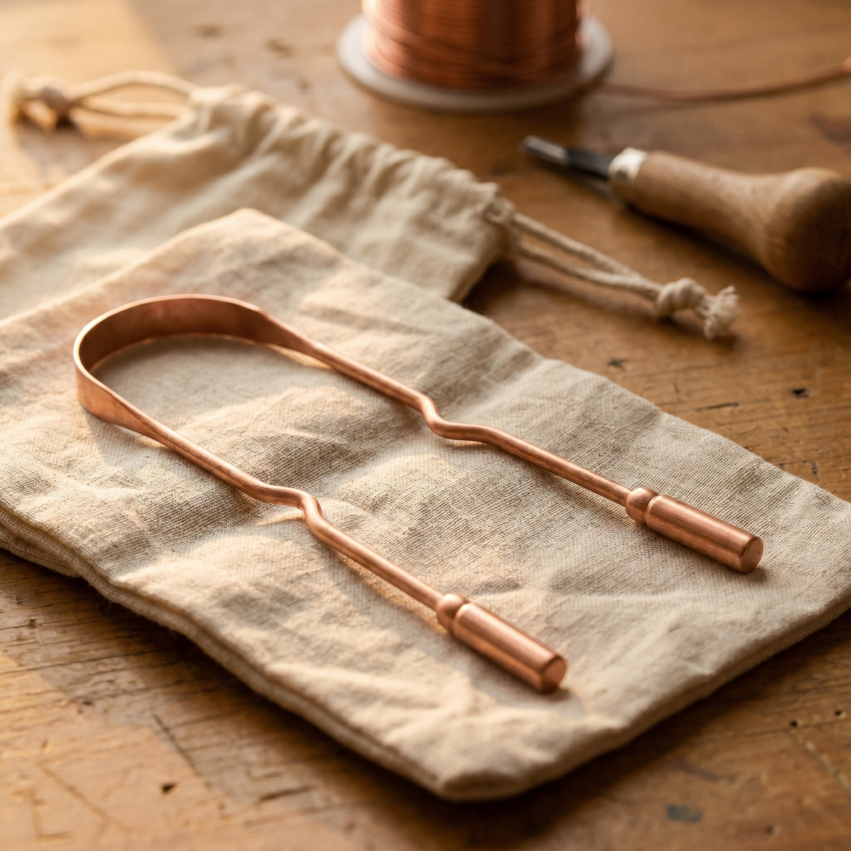 Bronze Tongue Scraper