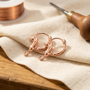 Beaded Bronze Earrings