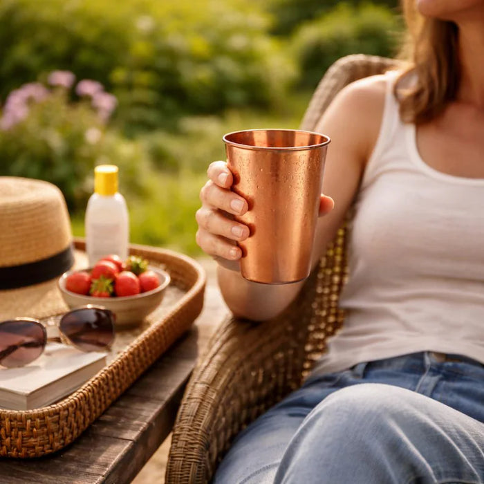 350 ml Sleek Copper Glass