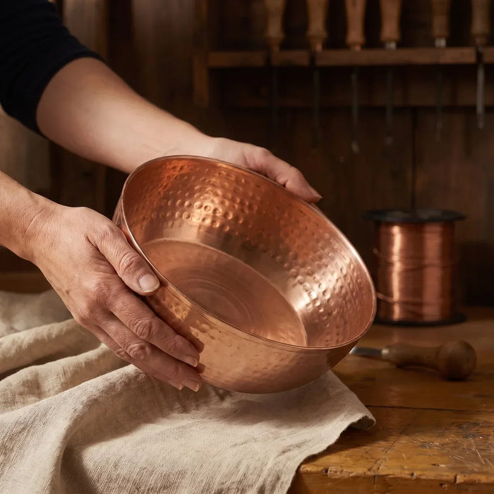 Artisan Crafted Copper Serving Tray