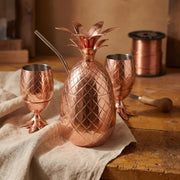 Handcrafted Copper Glass Set - 'Pineapple' (3 Pieces)