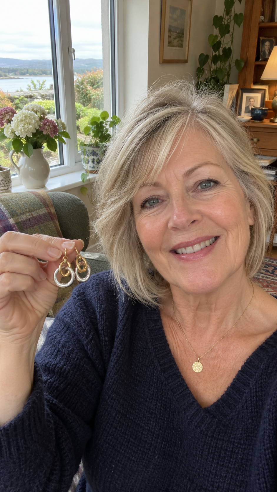 Gold and Silver Earrings
