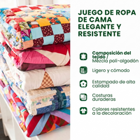 3-Piece Quilted Bed Set - Forest Walk