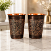 Pair of Floral Brass Glasses