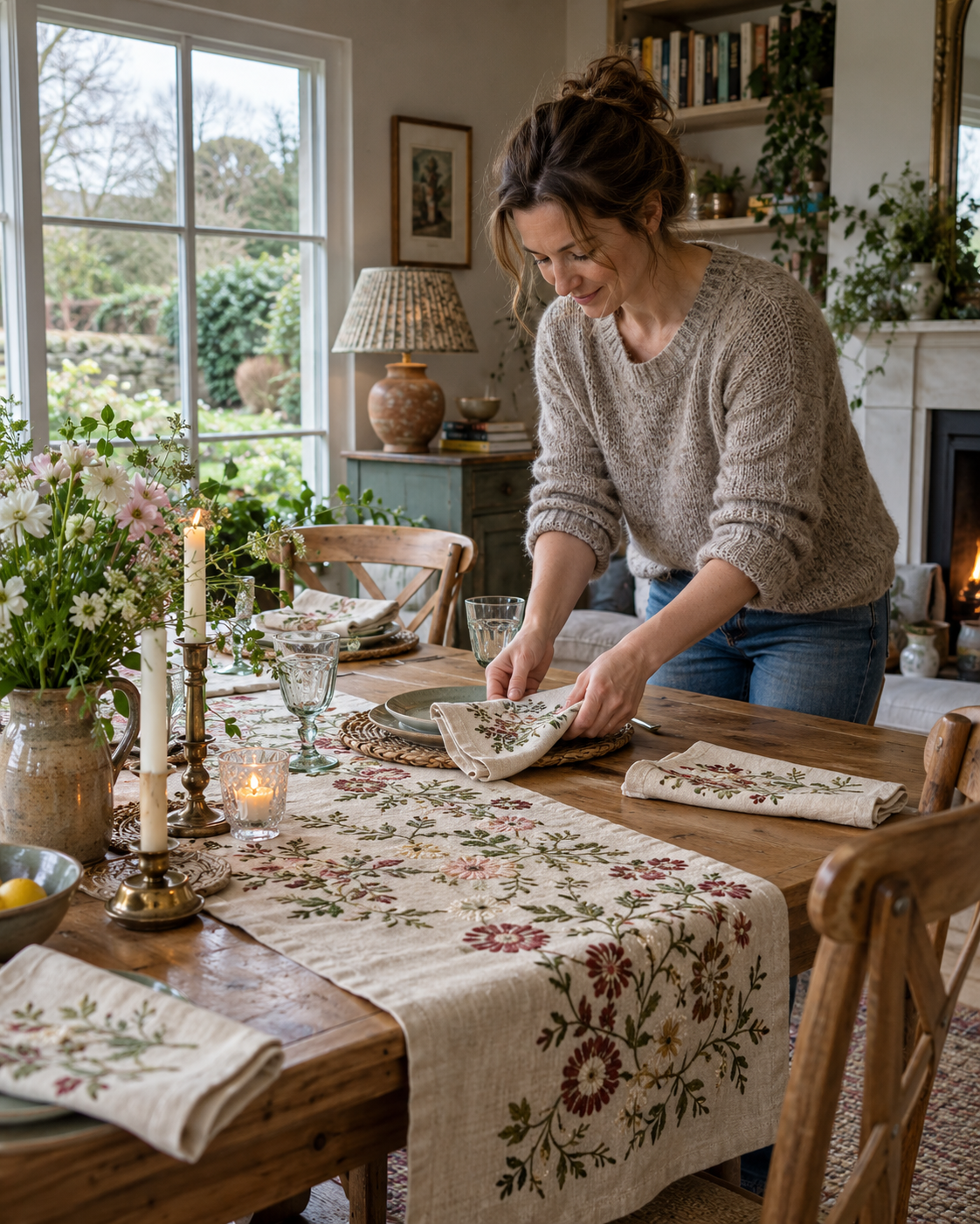 Floral Table Runner